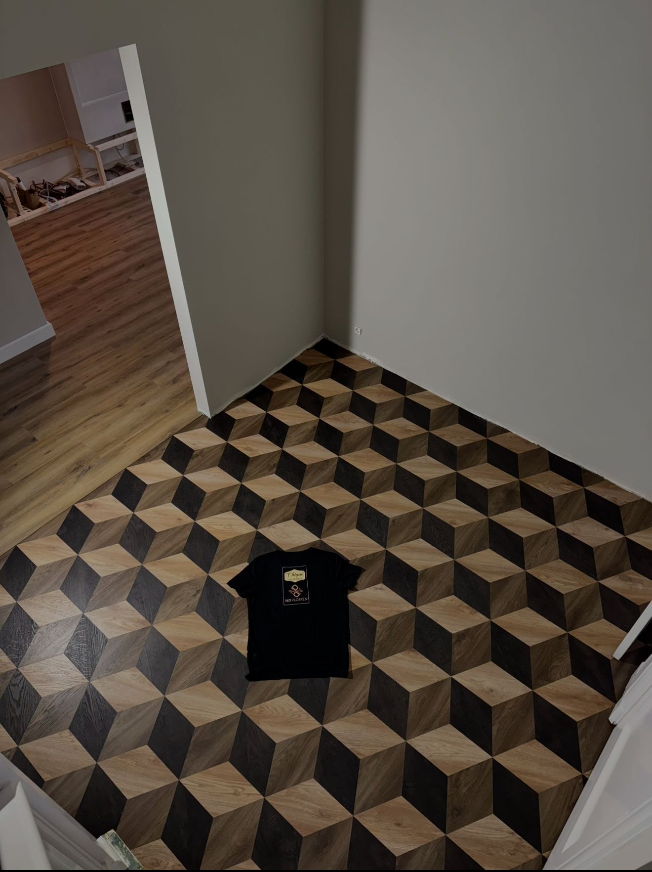 Uniek 3D kubus patroon vloer