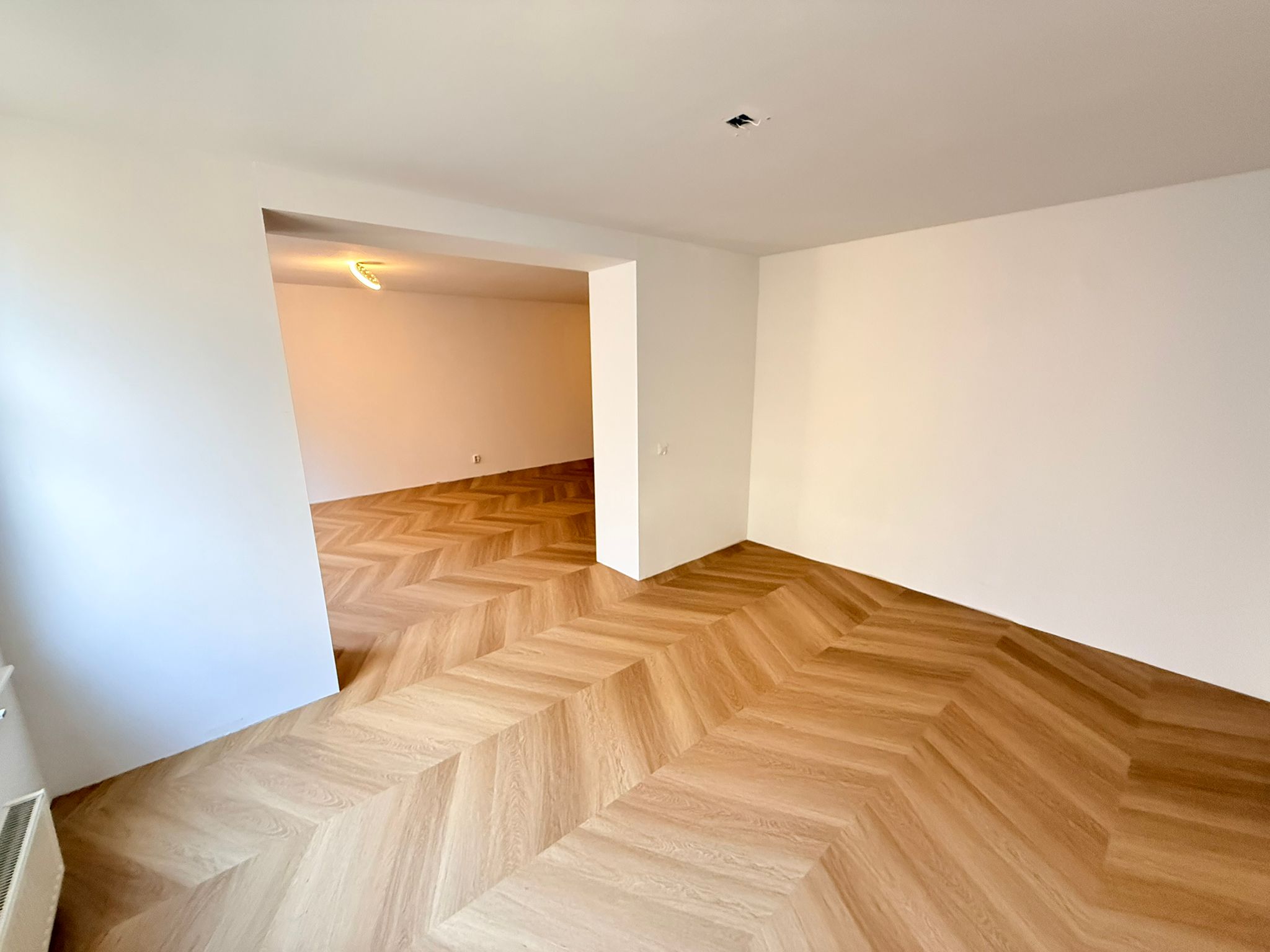 Lichte visgraat in woonkamer