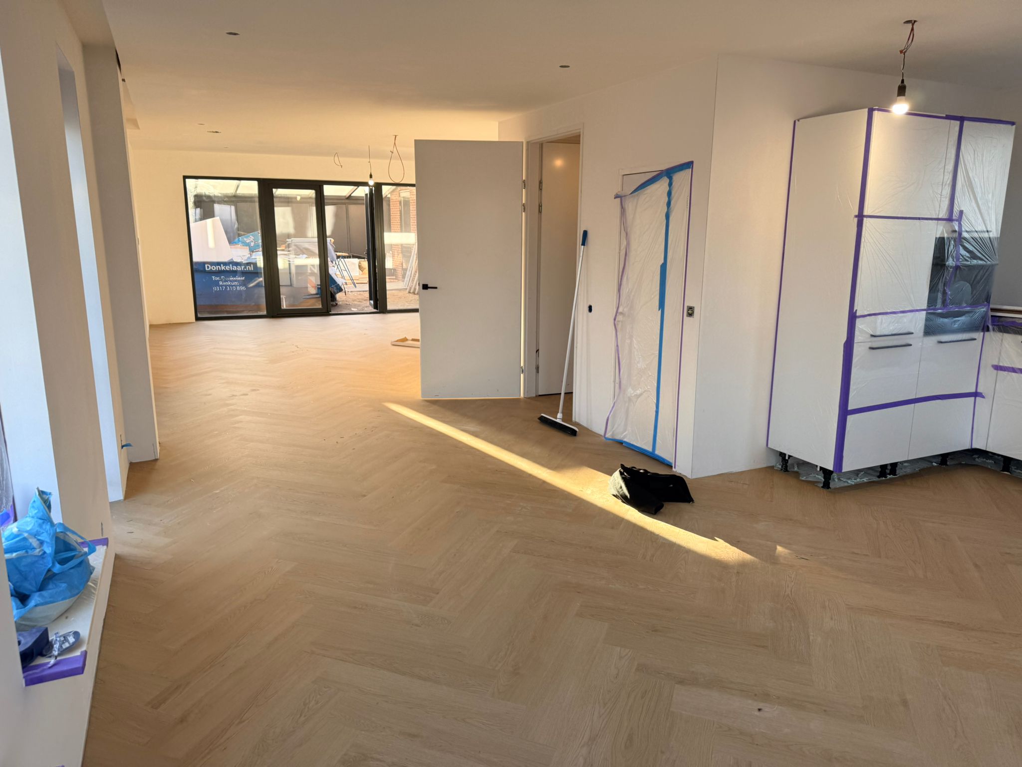 Nieuwbouw project met visgraat