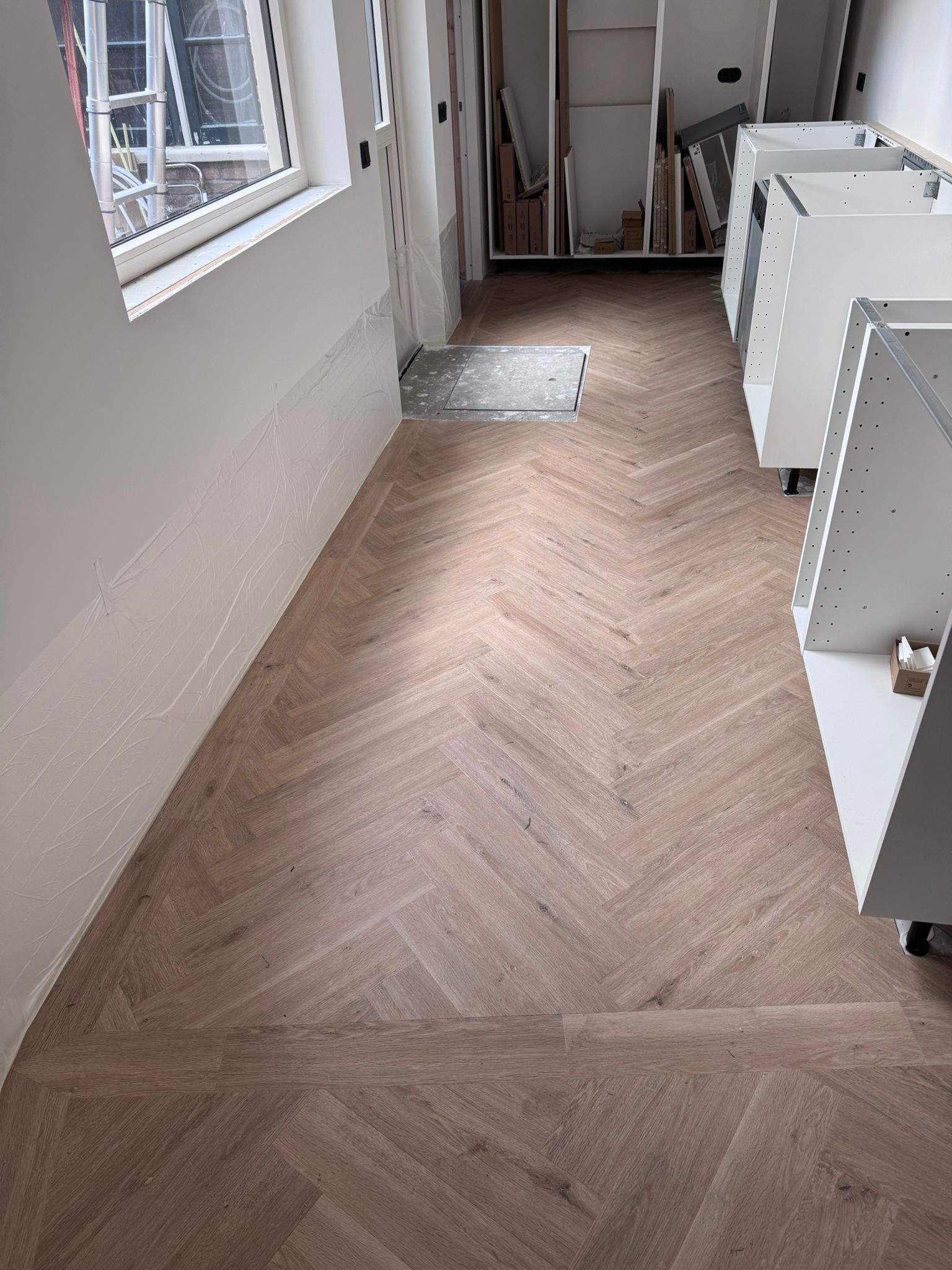 Keuken visgraat met band detail